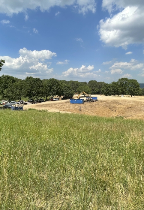 View overlooking the site where the new facility is going to be built.