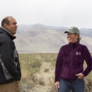 Partners for Fish and Wildlife: Nevada Coordinator Susan Abele Meets with Pyramid Lake Paiute Tribe Member to Conduct a Site Visit at Pyramid Lake Indian Reservation