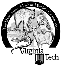 A variety of wildlife surrounded by the words The Department of Fish and Wildlife Conservation Virginia Tech