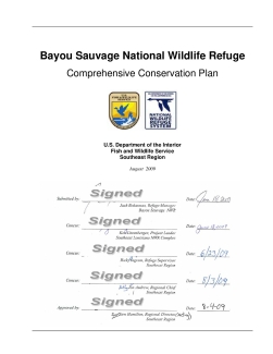 Bayou Sauvage NWR Comprehensive Conservation Plan