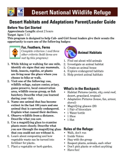 Desert NWR - Habitats and Adaptations Leader Guide (508)