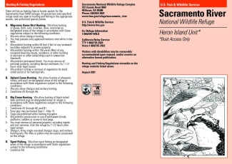 Sacramento River Refuge Heron Island Leaflet for Sacramento National Wildlife Refuge Complex