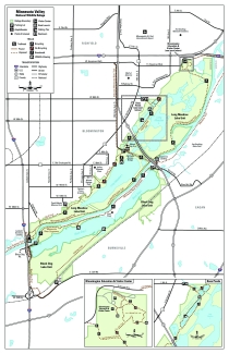 Georeferenced Trail Map of Long Meadow Lake and Black Dog Units, Minnesota Valley NWR