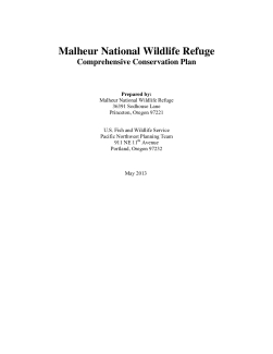 Malheur NWR Final CCP Table of Contents
