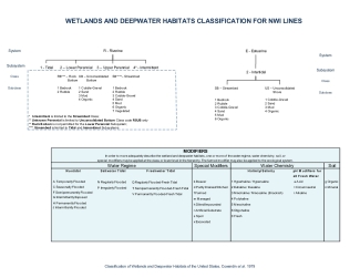 Wetlands and Deepwater Habitats Classification for National Wetlands Inventory Lines