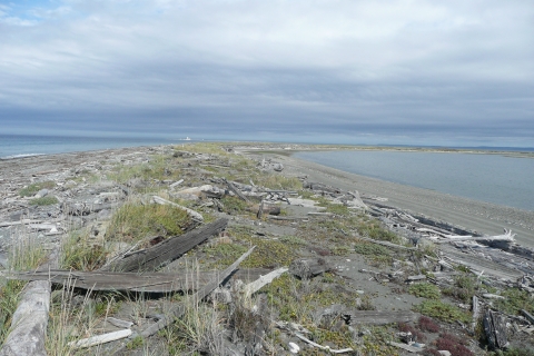 The Dungeness Spit Forms a Barrier Beach Protecting the Inner Bay and Harbor