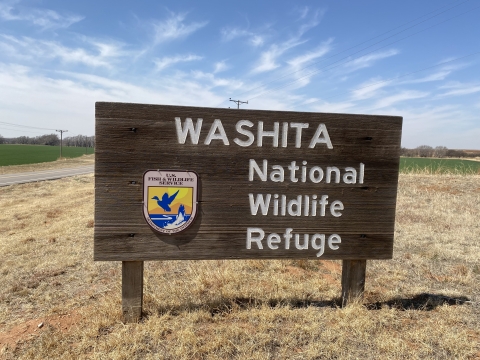 Washita National Wildlife Refuge Entrance Sign