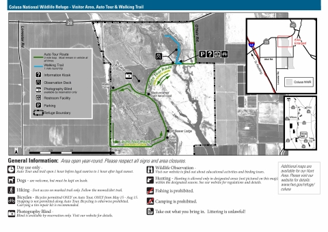 Image of Auto Tour map at Colusa NWR - thumbnail not for download