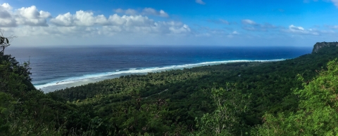 Scenic overlook of Ritidian Unit - Guam National Wildlife Refuge
