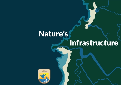a map with a logo and text "nature's infrastructure"