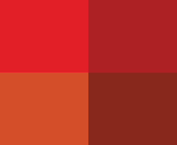 Red and rufous color swatch