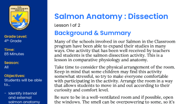 Fish Dissection Lesson Plan 