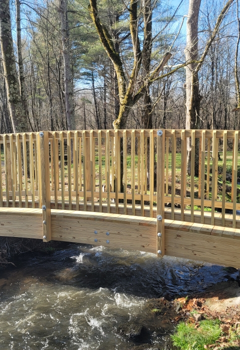 Installed new pedestrian bridge at Dale Hollow National Fish Hatchery Jan 2024