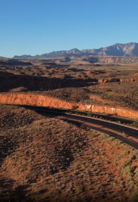 A landscape photo of rolling hills