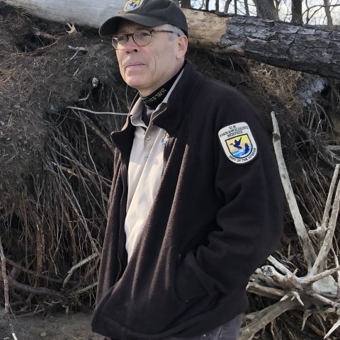 Photo of Brian Marsh in U.S. Fish and Wildlife uniform