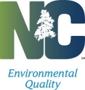 Logo,Big NC letters with a tree silhouette and the words Environmental Quality underneath