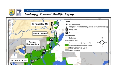 Map of Umbagog National Wildlife Refuge