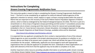 Instructions for completing PNF