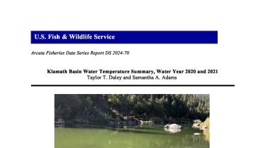 Image of cover with picture of river with lots of algae 