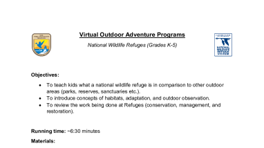 Virtual Outdoor Adventure Programs: What is a National Wildlife Teacher Guide