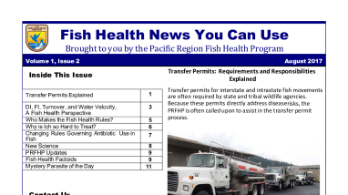 Fish Health News You Can Use August 2017 Edition)