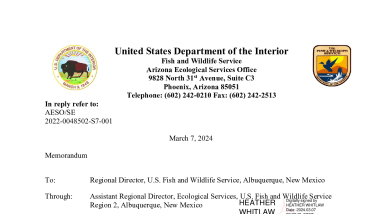 Roosevelt HCP Amendment and Environmental Review Files