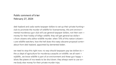 HWCC public comment of b ker 2024