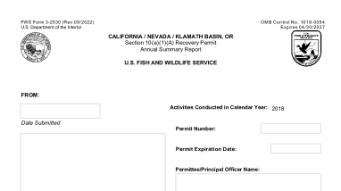 CA-NV-Klamath Basin, Oregon 2024 Annual Summary Form 3-2530