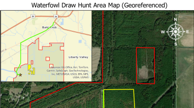 2024/25 Waterfowl Draw Hunt Area Map 