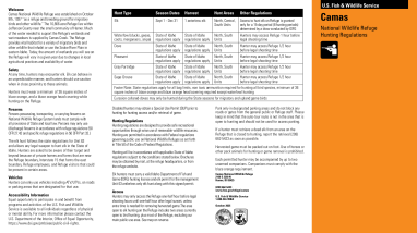 Camas Hunt and Fish Brochure