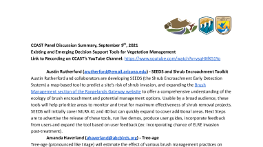 CART’s Grassland Webinar Summaries