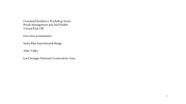 CART's Grassland Resilience Workshop Series on Brush Management and Soil Health