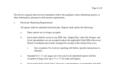 Electronic Reporting Requirements