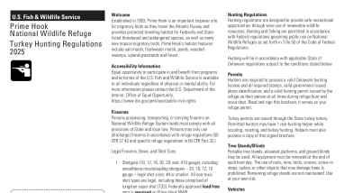 2025 Prime Hook Spring Turkey Hunting Brochure