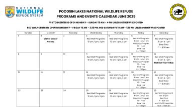 Pocosin Lakes NWR June Events and Programs Calendar