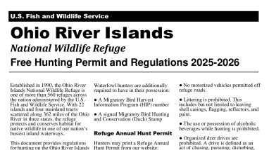 Hunt Regulations and Permit 2025 to 2026 Ohio River Islands NWR