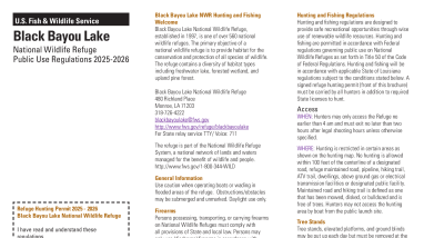 Black Bayou Lake National Wildlife Refuge Hunt Brochure