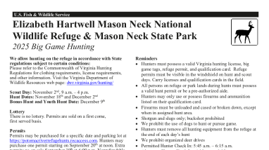 2025 E.H. Mason Neck NWR Hunt Info