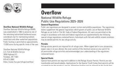 Overflow NWR Public Use Regulations Brochure