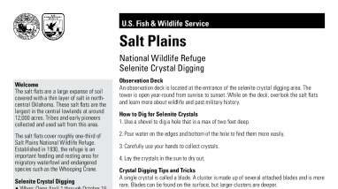 Salt Plains National Wildlife Refuge Crystal Digging Brochure 06/27/25