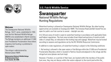 Swanquarter NWR Virtual Hunt Brochure