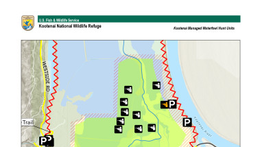Kootenai NWR - Waterfowl Hunt Areas 2025 (508)