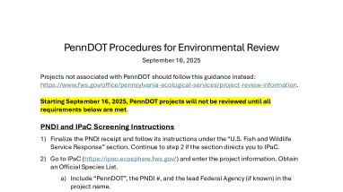 PennDOT Procedures for Completing Project Reviews