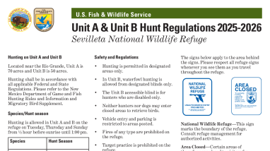 Hunting at Sevilleta - Units A and B