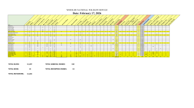 Wheeler NWR Waterfowl Survey - Feb 17