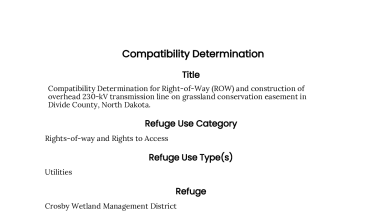 Crosby WMD Transmission Line Compatibility Determination