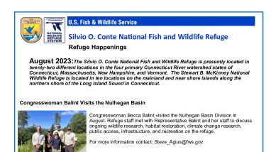 Silvio O Conte Refuge Happenings August 2023