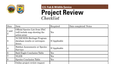 Checklist for a complete package for review