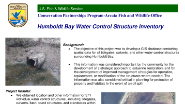 Humboldt Bay Water Control Structure Inventory