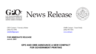 GPO/OMB Compact